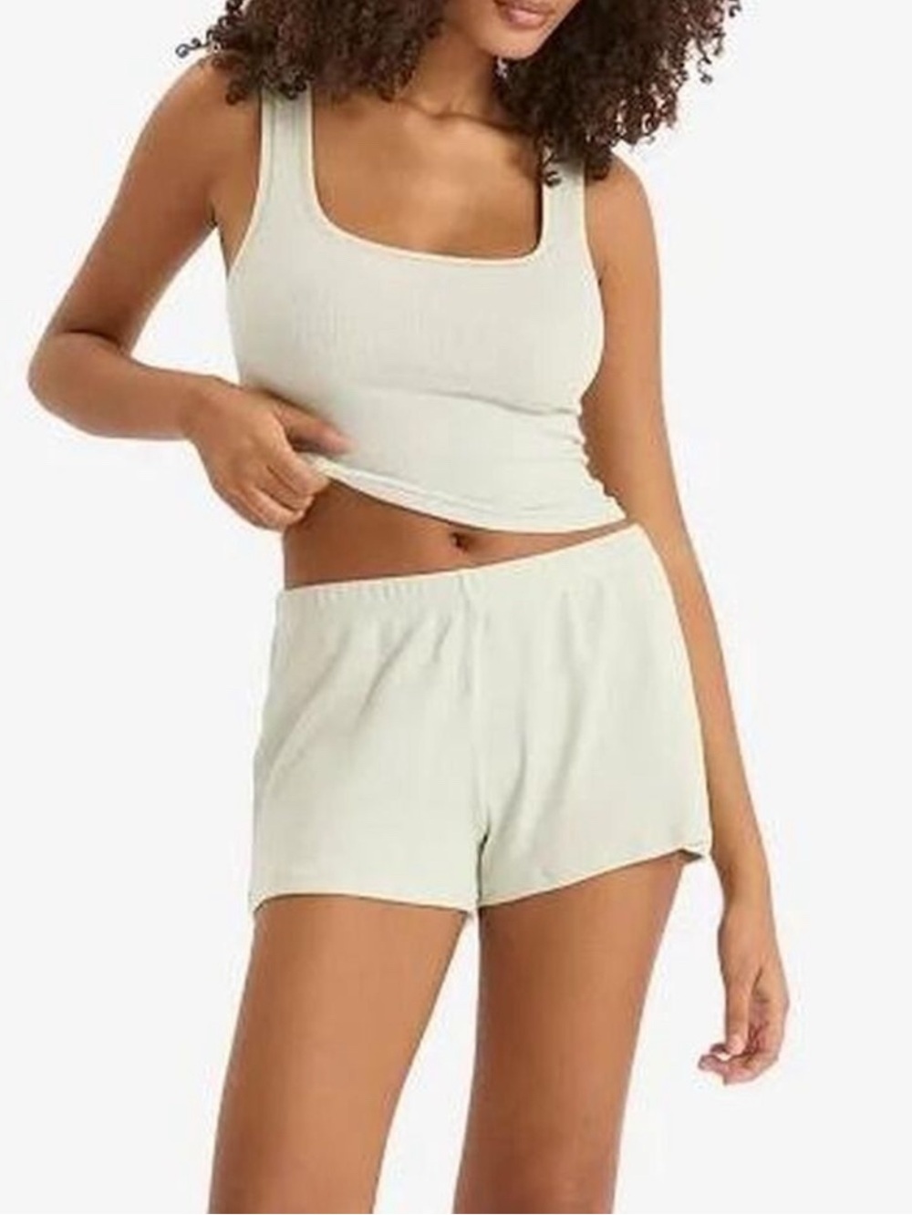 NWT SKIMS Cotton Rib Loose Short in spearmint